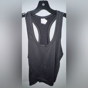 Athleta Black and White Striped Racerback Tank